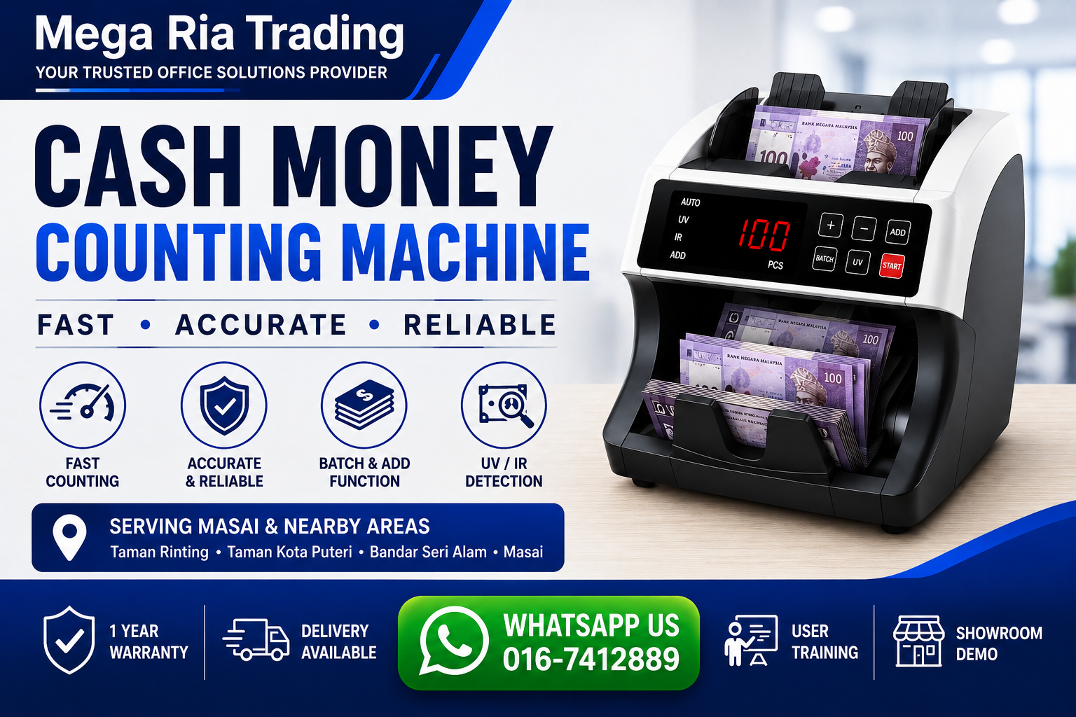 bank-grade-cash-money-counting-machine-showroom-mega-ria-trading-masai