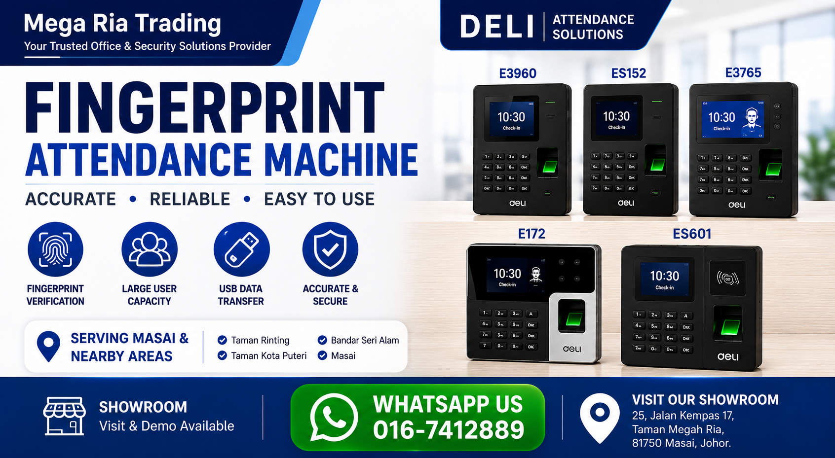 standalone-fingerprint-face-attendance-machine-showroom-mega-ria-trading-masai